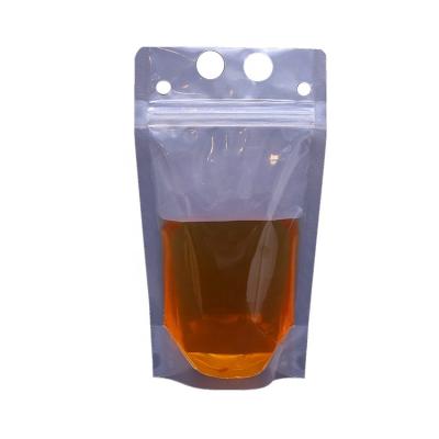 China Moisture Proof Beverage Pouches With Straw Packaging Plastic Ziplock Pouch Bag Water Beverage Bags for sale