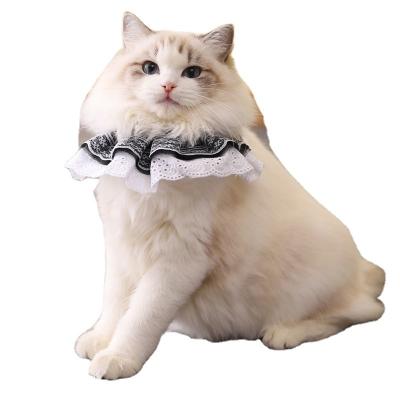 China Small Viable Cat Dog Collar Pet Dog Bell Collar Lace Bow Collar for sale