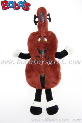 China Chocolate Custom Plush Violin Mascot Animal With Client's Embroidery Logo for sale