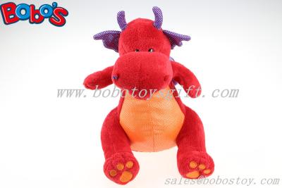 China Hot Sale Soft Plush Red Dinosaur Toy With Purple Shiny Wings for sale