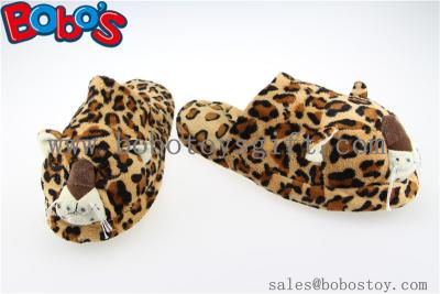 China Men Shoes Plush Stuffed Leopard Microwave Flaxseed and Lavender Slipper for sale