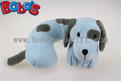 China Softest Baby Neck Pillow Plush Stuffed Blue Dog Travel Neck Support for sale