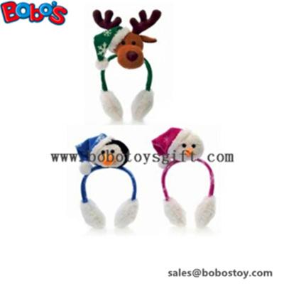 China Fashion Design Plush Animal Xmas Ear Muff Be Christmas Decorate for sale