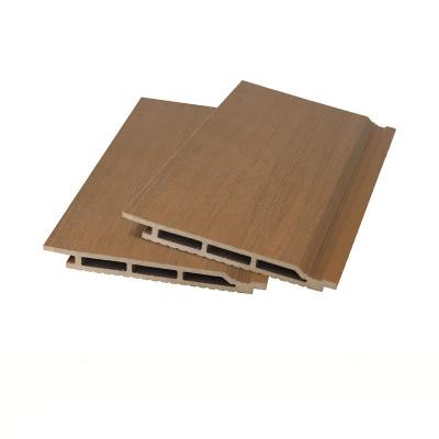 China No Fade 176x18mm WPC Cladding Panel For Terrace And Wood Plastic Composite Board Brown For Project for sale