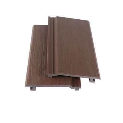 China Eco-Friendly 145x20.5mm Brown WPC Wall Panel And Wood Plastic Composite Outdoor Wall Plank For Building for sale