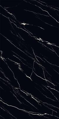 China Black 160x320cm Indoor Wall And Floor Matte Glazed Porcelain Sintered Stone Slab For Home Decor for sale