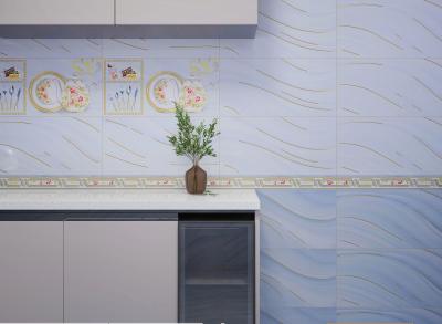 China Light Blue Tile 30x60cm No Fade Ceramic Tile And Interior Wall Tiles For Shower for sale