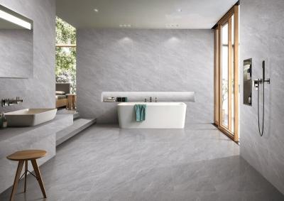 China Wear-Resistant Indoor Wall Soft Glazed Ceramic Tiles Gray 400x800mm For Decor And Shower for sale