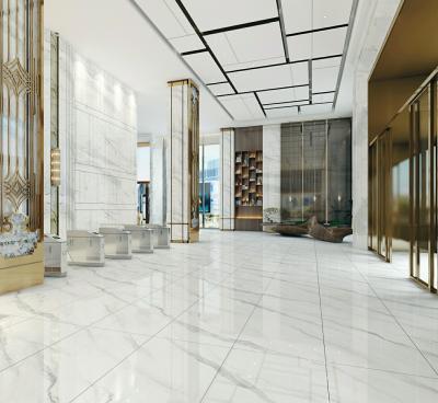 China Inside Floor 900x1800x9mm Anti-Slip White Polished Glazed Porcelain Tile For Renovation And Decor for sale