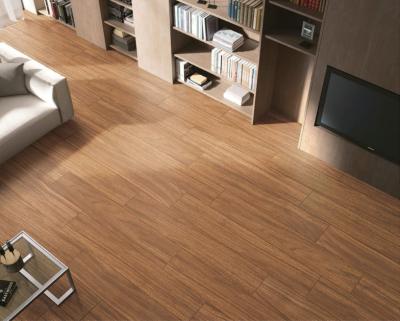 China 150x900mm Brown Wenge Wood Porcelain Wall Tile Floor for sale