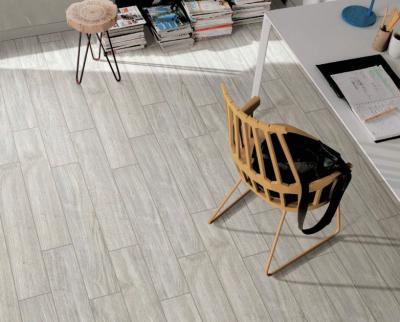 China Dustproof 600mm Width Wooden Porcelain Tiles Grain Light Gray 150x900mm for sale