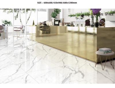 China Anti Alkali 1cm Porcelain Floor Wall Tiles Inkjet Printed Glazed White for sale