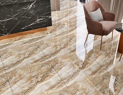 China 800x800mm 3pcs/Ctn Gold Colour Floor Tiles Living Room Fullbody Porcelain 11mm for sale