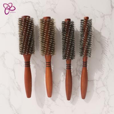 China New Style 2825 Series Hair Scalp Massager Brush Banana Roller Natural Wooden Circular Comfortable DanAo Comfortable Healthy Comb With Eco-Friendly for sale