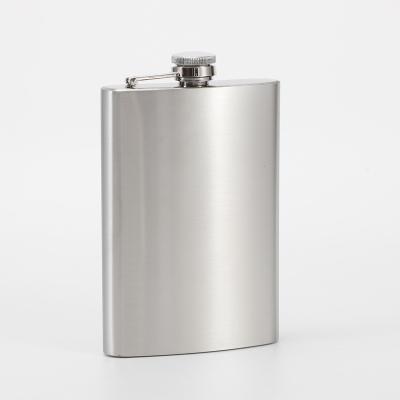 China Hot Stocked 8Oz Metal Whiskey Stainless Steel Hip Flask for sale