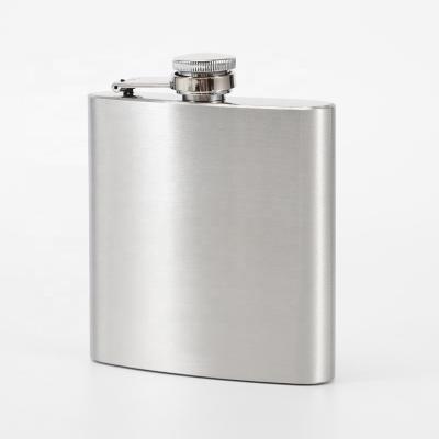 China Hot Stocked 8Oz Metal Whiskey Stainless Steel Hip Flask for sale