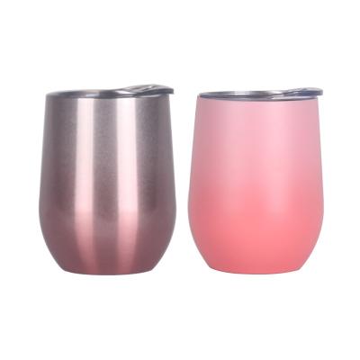 China Sustainable Wholesale Wine Tumbler12oz Egg Cups Wine Glass Wall Stainless Steel Stainless Steel Beer Double Vacuum Insulated Coffee Mugs Kids Milk Cups for sale