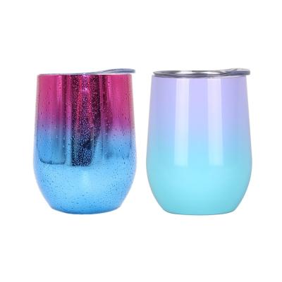 China Double wall vacuum painting 12oz cup egg cup UV resistant stainless steel insulated insulated for hot and cold drinks for sale