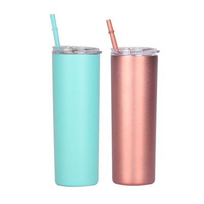 China Wholesale Viable Lean Vacuum Tumbler Vacuum Insulated 20oz Stainless Steel Travel Lean Tumbler Mug With Lid And Straw for sale