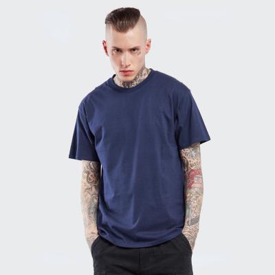 China 2022 New Cotton Soft Men's T-shirt Solid Color Anti-pilling Long Circle Men's Silk Screen T-shirt Sports T-shirt Custom Curve Empty Bottom T-shirt for sale