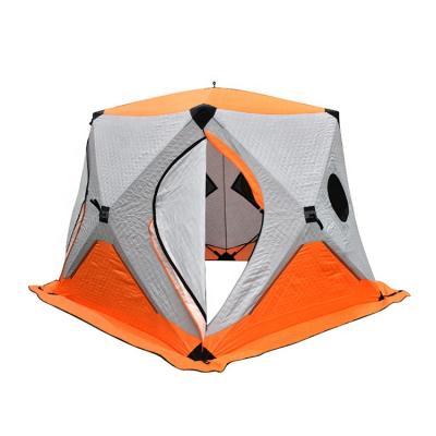 China In Pentagon Carp Glamping Bivvy Ice Winter Fishing Snow Running Tent Shading Outdoor Fishing 4 Person Ice Shelter With Hunting for sale