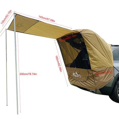 China Extended Type Convenient Portable Rear Awnings Suv Vehicle Glamping Logistics Camper Van Side Tent Outdoor Tent for sale