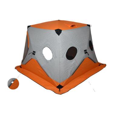 China Portable Wholesale Windproof Winter Plus Cotton Compound Oxford Cloth Thickening Fishing Tent Warm Ice Fishing Room Tent for sale