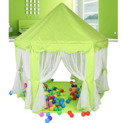 China Outdoor/Indoor 190T Pongee Princess Tent Bonus Girls Hexagon Playhouse Kids Large Castle Play Tent For Kids for sale