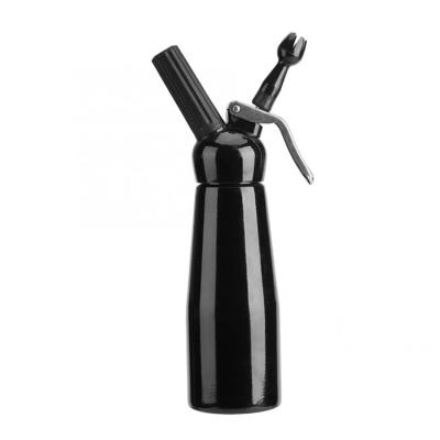 China Portable Outdoor Mini Whipped Cream Dispenser Eco-Friendly 500mL Black Kitchen Cooking Tool with Spouts for Whipped Cream for sale