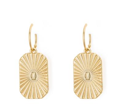 China Casual/Sporty Queen van Square gold plated brass earrings fashion drop earrings designs for sale