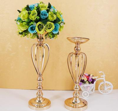 China Weddings Wedding Gold Plated Candlestick Star Light Candlestick Lamp Road Lead Frame Wedding Stage Decoration for sale