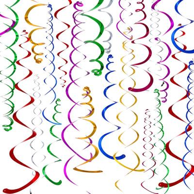 China Wholesale PVC hintcan 6 pcs Hanging Swirls Swirls PVC Party Decoration for Birthday Baby Shower Wedding Celebration Party for sale