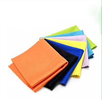 China Zigzag edge; corner round; laser cut Custom Printed Reuable Microfiber Glasses Cloth Microfiber Universal Cleaning Cloth 15*15 for sale