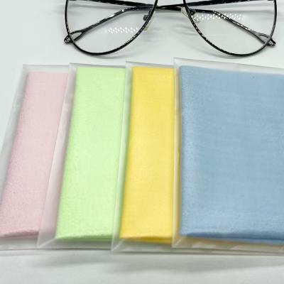 China Factory Multi Color Stock Size Premium Microfiber Eye Glass Gkasses Cleaning Cloth Wiping Cloth Glass Cleaning Cloth for sale