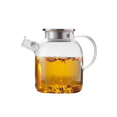 China [Factory Direct] 2021 Viable Hot Selling High Temperature Resistant Borosilicate Glass Pitcher 1L/1.5L/1.8L For Office/Home Use for sale