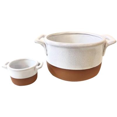 China Factory wholesale price modern hot sale terracotta ceramic bowl with salad soup for sale