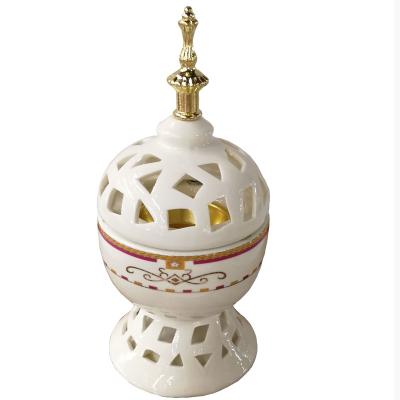 China White Ceramic Cavity Incense Oil Burner For Home Decorative for sale