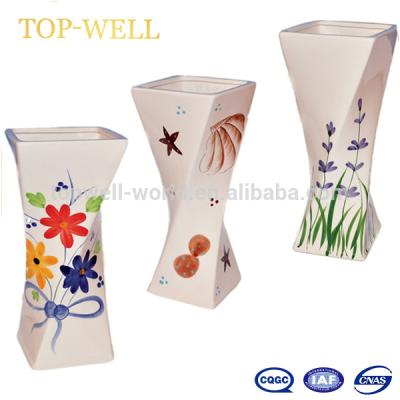 China 3 Design Casual Modern Vase, Flowers Hand Painted Ceramic Vase for sale