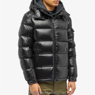 China Waterproof OEM Wholesale Customized Logo Black Waterproof Winter Down Softshell Down Puffer Jacket For Men for sale