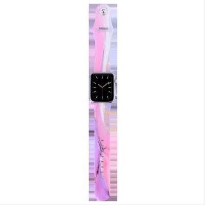 China Hot Sale Silver Marble Pattern For iWatch Band Anti-scratch TPU Gel Shockproof Cover For 38mm/42mm for sale