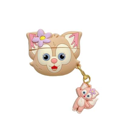 China Linabell Cute Cartoon Pink Color Shockproof Soft Silicone Earphone Cases For Apple Airpods 1 pro 2 3 Earphone Case Cover for sale