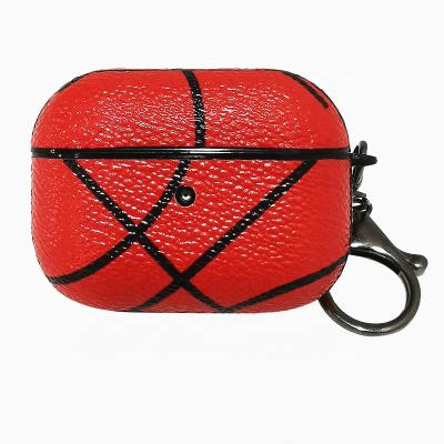 China For Airpods Creative Ball Pattern TPU Dustproof Earphone Case For AirPods 1 2 3Pro Football Leather Earphone Protective Case for sale