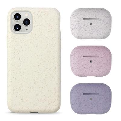 China For New Airpods Eco-friendly For Full Biodegradable Bamboo Fiber Earphone Case For Apple Airpods Protect Cell Headphone Box for sale