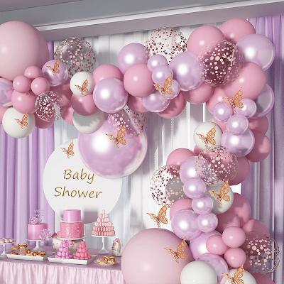 China Latex New 147PCs Macaron Balloons Pencil Balloon Set Birthday Wedding Party Decoration Balloon Garland Baby Boy Girl Shower Decoration for sale