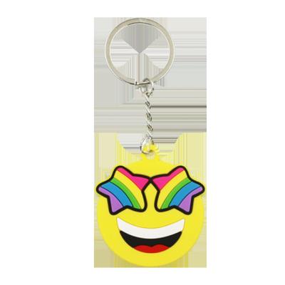 China Rising Best Selling High Quality Colorful Rainbow Heart Shaped Pendant Keychain For Bag And Key Decoration for sale