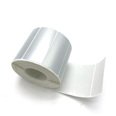 China Barcode Customized Paper Thermal Transfer 4X6 Matte Silver Barcode Label Roll for sale