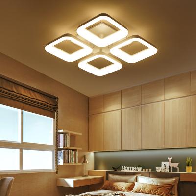 China 2019 Modern Modern Chandelier Square Shape PC Cover Light For Living Room Area for sale