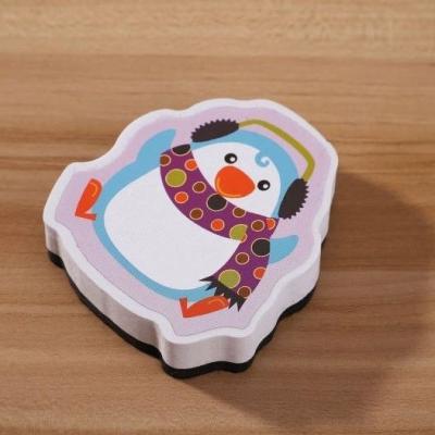 China Environmental Friendly Magnetic Glass Dry Eraser Whiteboard Snowman Blackboard Snowman Eraser EVA Chalkboard Eraser for Whiteboard for sale