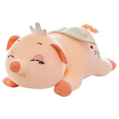 China Cute Cartoon Plush Toy Animal Pillow Cartoon Angel Pig Soft Plush Toy Pillow for sale