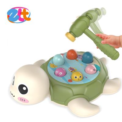 China New Parent-children Interactive Children's Educational Interesting Turtle Beat A Mole Games Machine Toys for sale